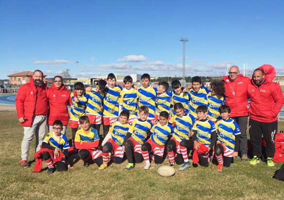 Equipo sub-12 del Club Rugby Arroyo que se desplazó hasta Aranda de Duero para participar en el I Festival de Canteras. ENA