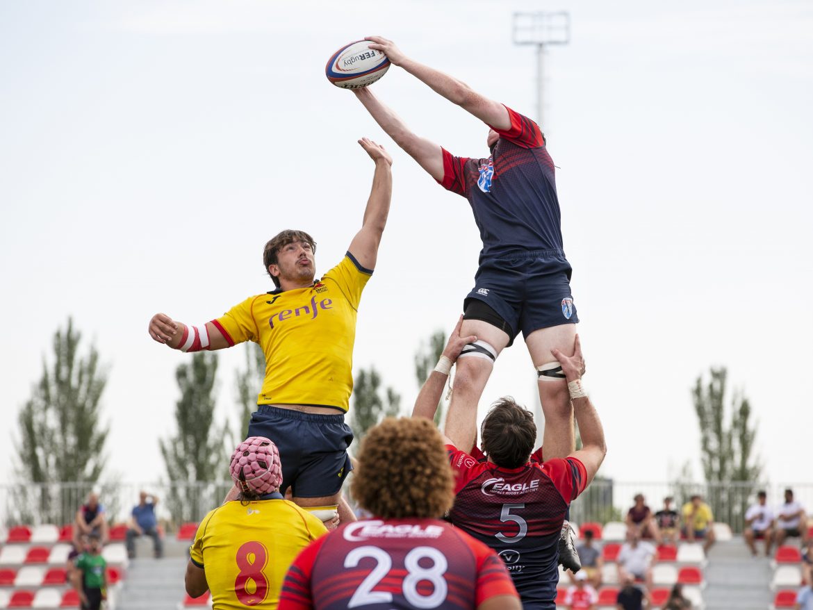 La Selección Española de Rugby en un partido internacional celebrado en Sotoverde. ENA