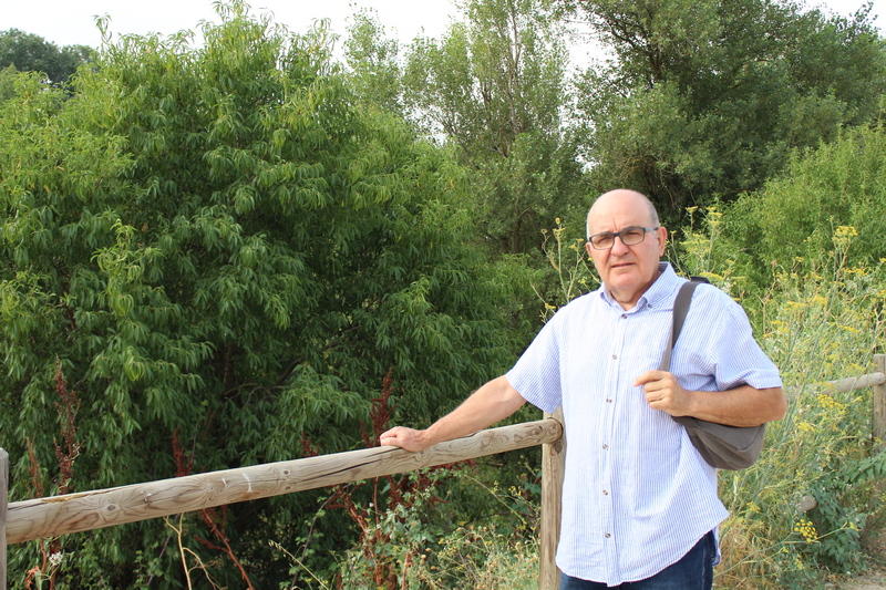 Jesús Sáez, aficionado a la naturaleza y la fotografía, acude a menudo al parque de La Ribera para hacer fotos