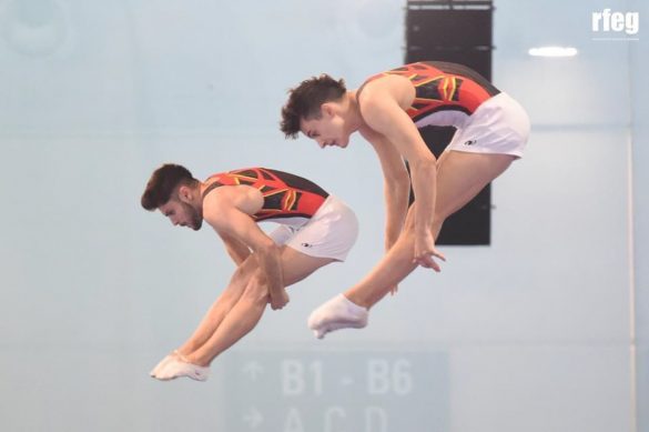 David Franco y Andrés Martínez en la disciplina de sincronismo. ENA