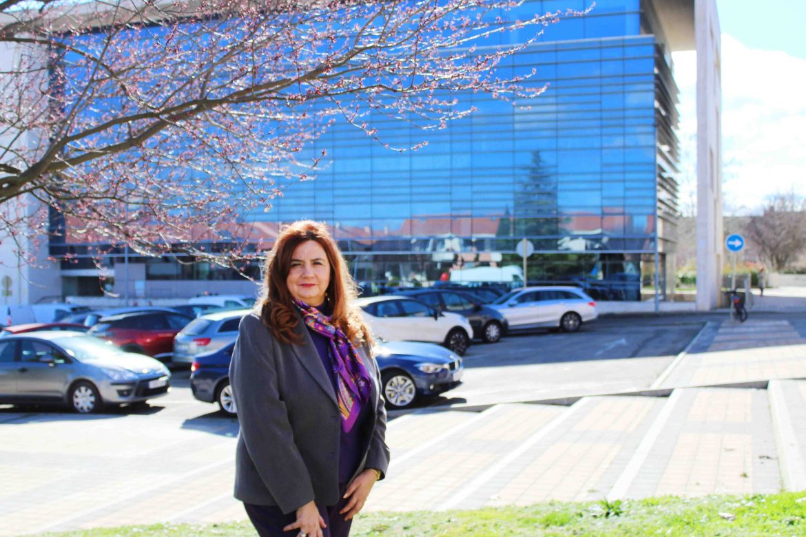 La notaria, Mª Ángeles Anciones, en la Casa de Cultura y Juventud. ENA