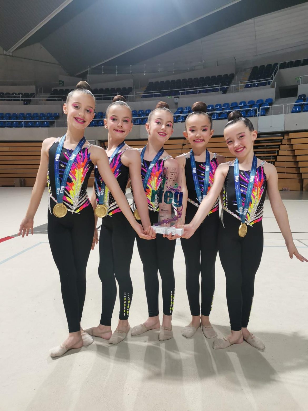 Conjunto de Benjamín, campeón de España de Conjuntos Base, en Santander. ENA