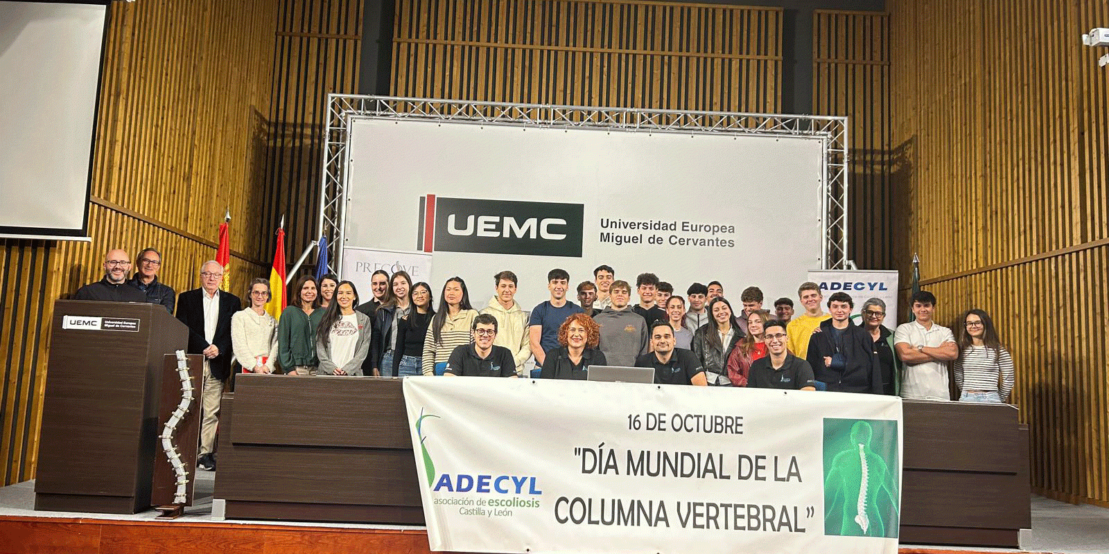 Jornada de ADECYL dirigida a los alumnos de la UEMC con motivo del Día Mundial de la Columna Vertebral. ENA