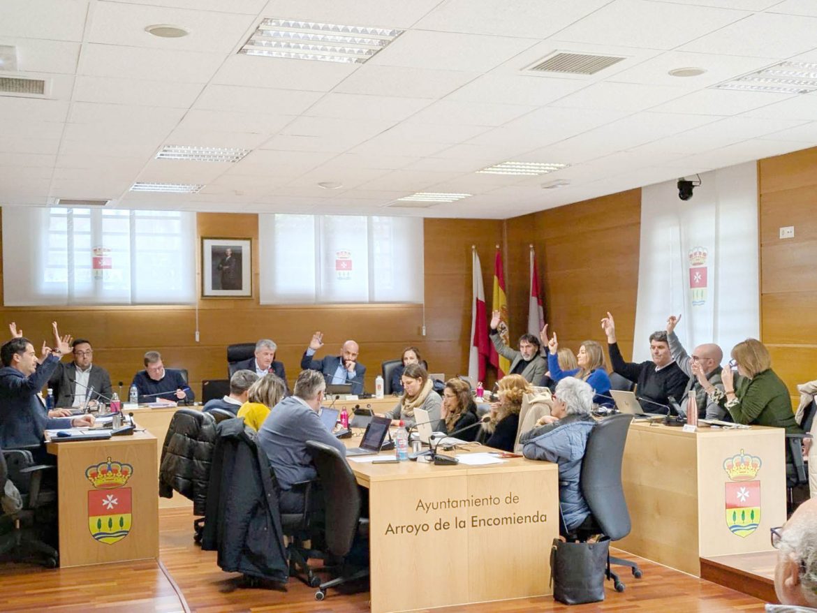 Los concejales de IPAE y PP votan a favor de los presupuestos de 2025 en el Pleno celebrado el 5 de febrero. ENA