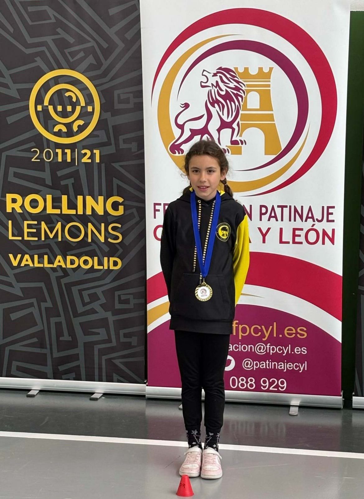 Vega Arquero, con la medalla. ENA