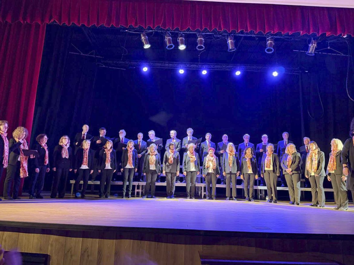 La Coral Támbara en el escenario de Arévalo durante la XI Muestra de Habaneras. ENA