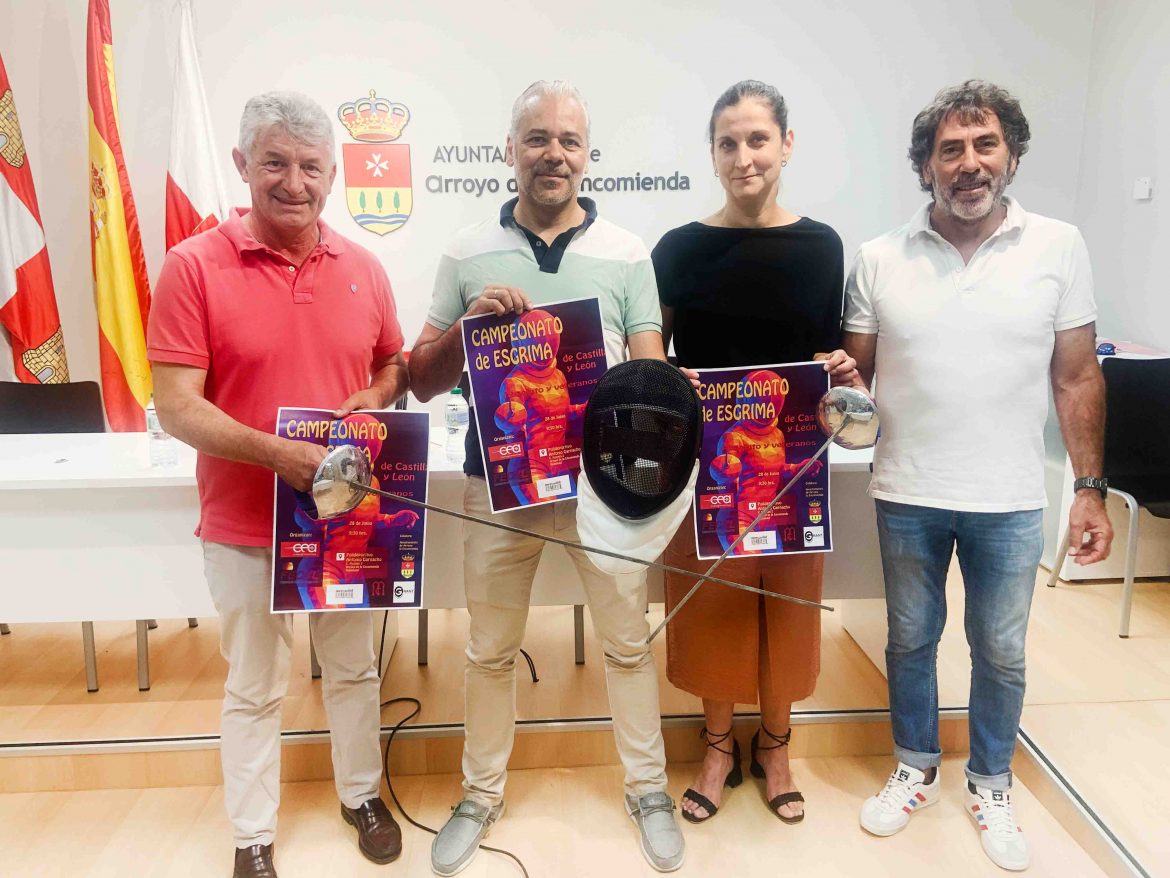 El alcalde, el presidente de la Fecyl, la presidenta del Club Arroyo y el edil de deportes. ENA