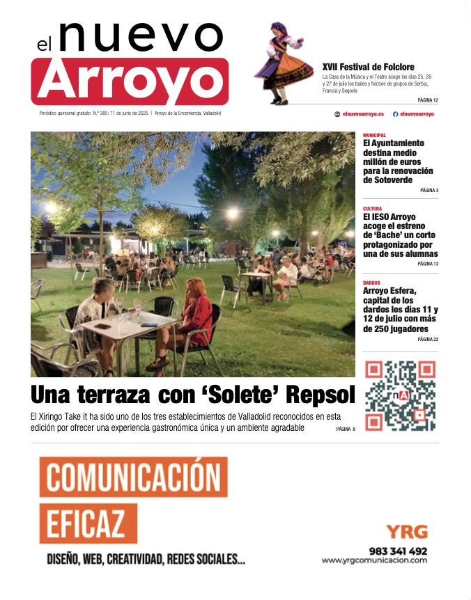 Portada del periódico El Nuevo Arroyo del 11 de julio de 2025