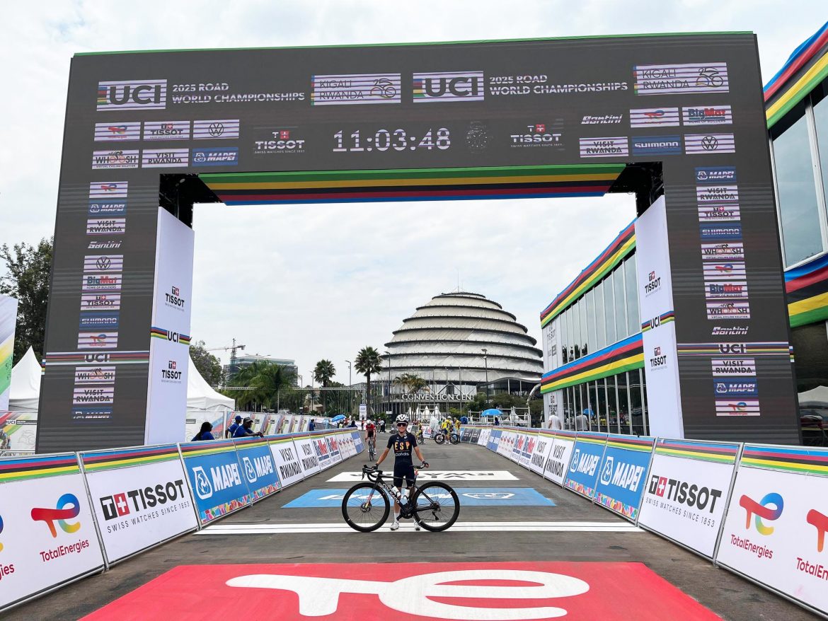 Lidia Castro en la meta de Kigali en Ruanda