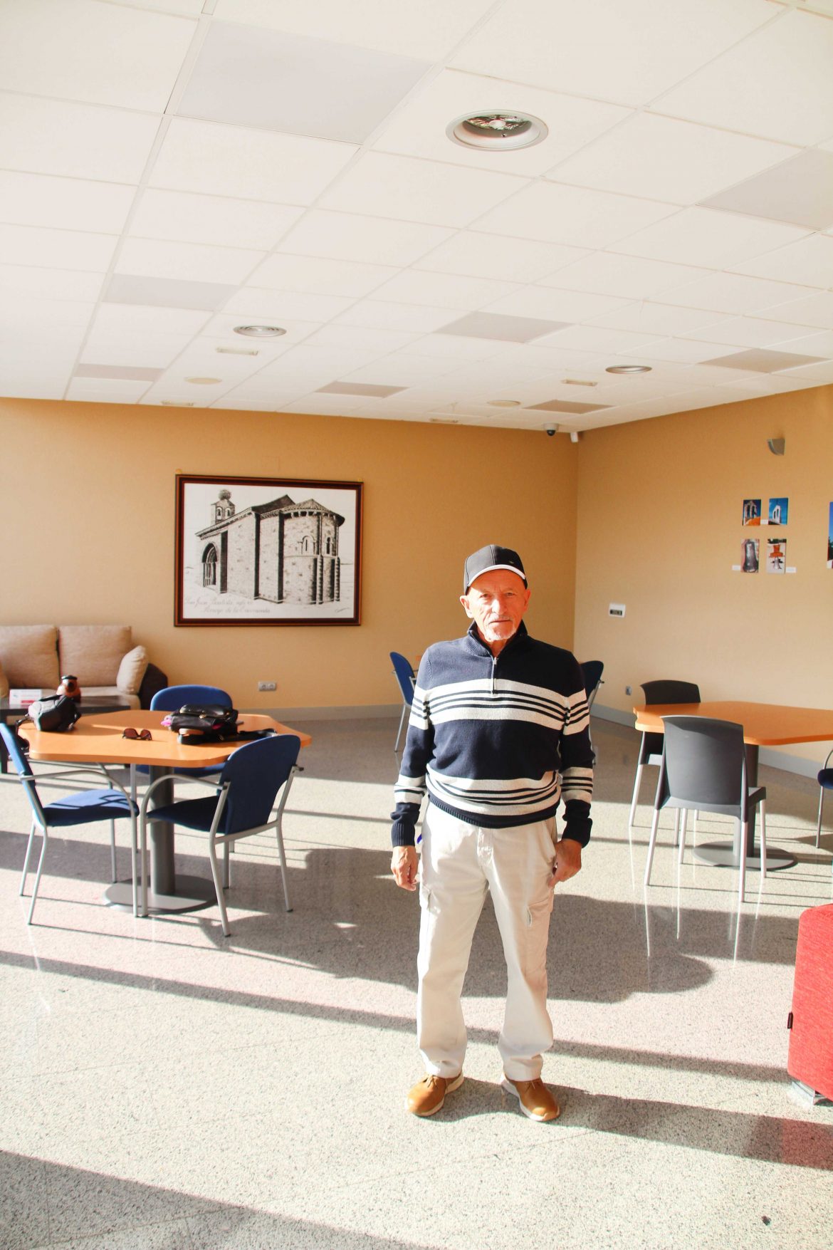 Pedro Soria, presidente de la Asociación de Jubilados, en el nuevo espacio. ENA