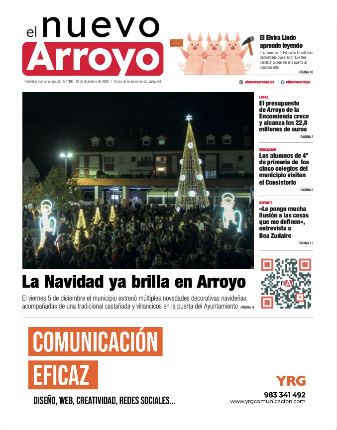 Portada de El Nuevo Arroyo a 12 de diciembre de 2025