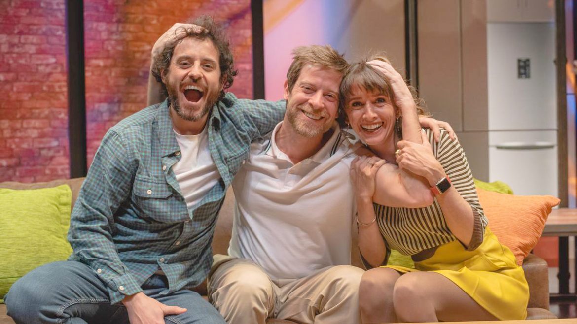 Javier Pereira, Alejandro Tous y Marina San José durante la obra. ENA