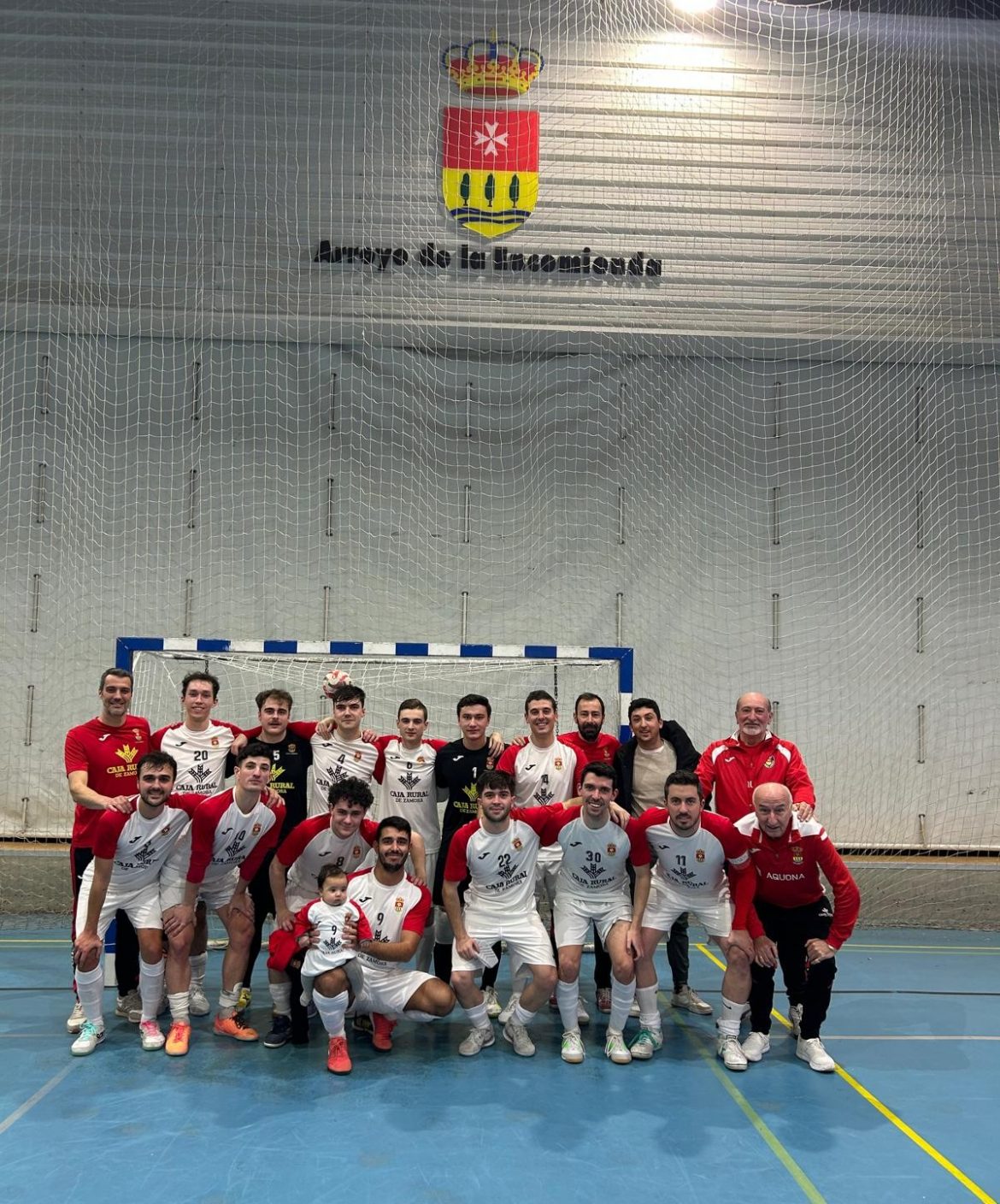 El CD Unión Arroyo FS antes de su partido frente al F.S Cuéllar Cojalba. ENA