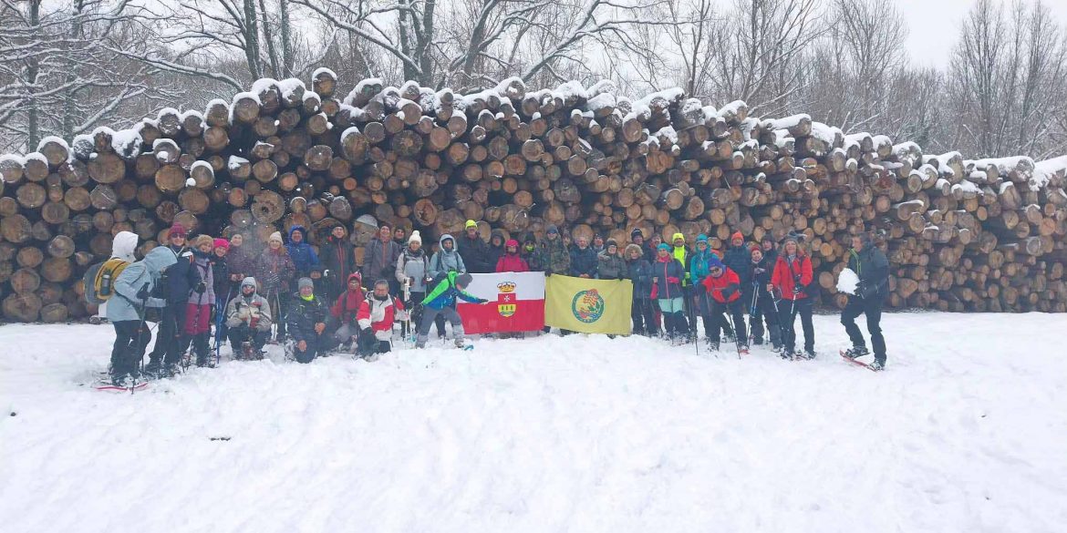 Ruta en raquetas de nieve por los bosques de Valsain. ENA