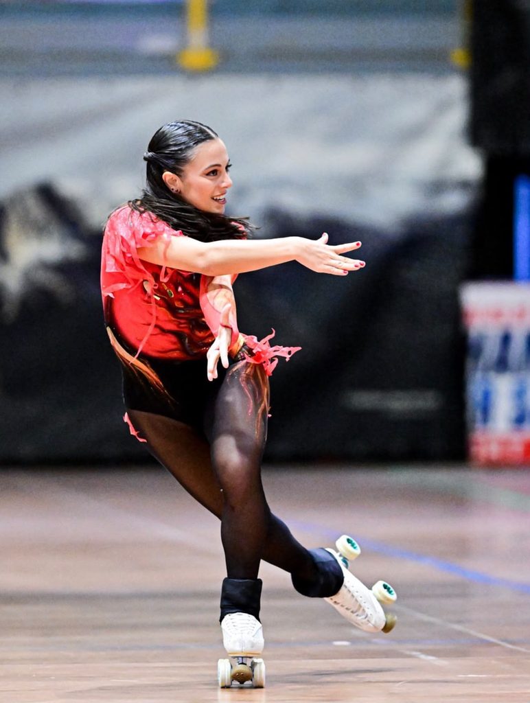  Lidia Mateo durante la competición. ENA